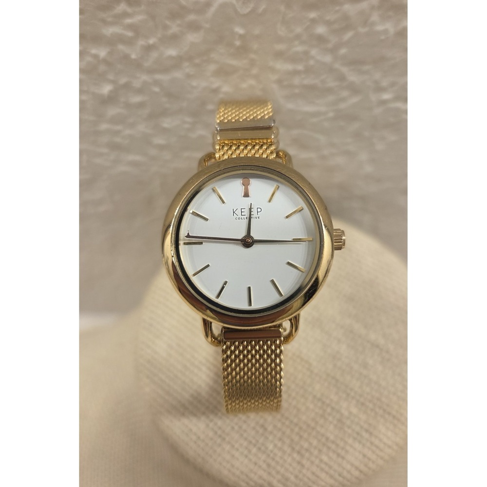 Keep Collective "Time Key" Gold Tone Women's Watch 27mm Face